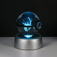 Pokemon 3D Crystal Ball Pikachu Gengar Eevee Mewtwo Anime Game Pokeball Led Night Light Base Kids Birthday Gift Home Decoration