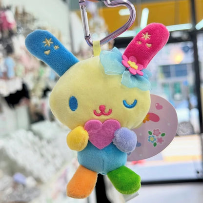 NEW 10CM usahana Crown Heart Plush Toy Pendant cute Sanrio Blink usa ha na Tricolor Bunny Fuzzy Animal Rabbit Girly Plush Doll