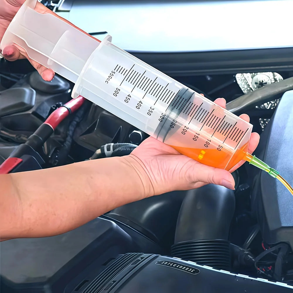 Large Capacity Plastic Oil Extractor Syringe 100-1000ml Multi-use for Car Oil Lab Glue Pet Veterinary Watering