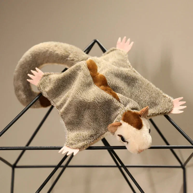 33*19CM Sugar Glider Plush Toy Soft Flying Squirrel Toys Stuffed Animals Toy Cute Hand Center Pets Funny Gift