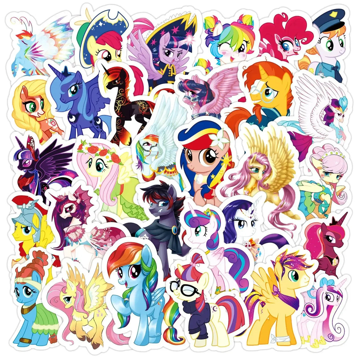 50/100pcs Cartoon Anime Cute My Little Ponyy Color Phone Case Water Cup Girl Hand Account Sticker