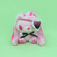 Kawaii Goth Pink Bunny Gloomys Bear eye mask Plush Toy keychain All Purpose Bunny Eyepatch Stuffed Animal Plushie backpack charm