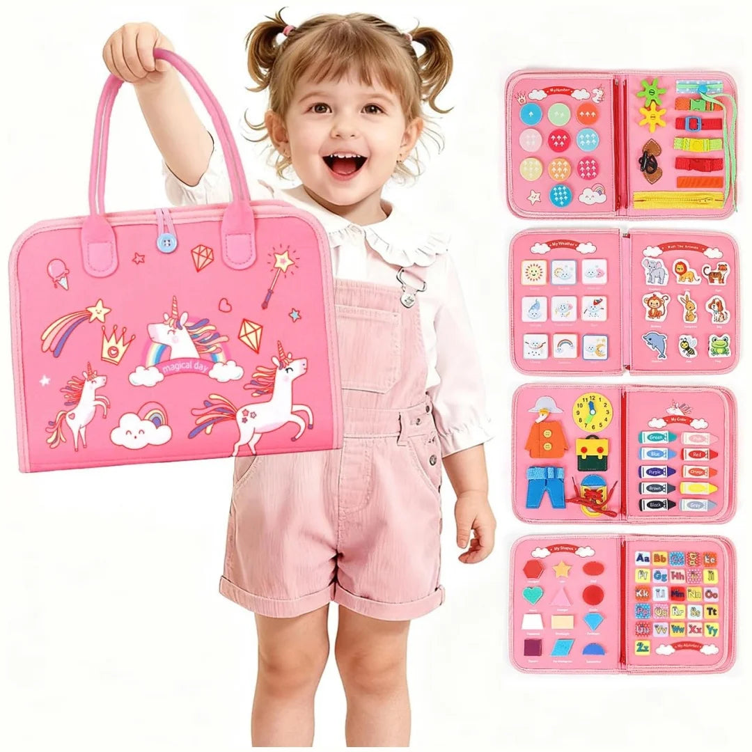 Busy Board Montessori Toys for Toddler Boy Birthday Gifts, Busy Book Sensory Toys for Toddlers Learning Educational