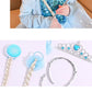 6pcs Rhinestone Tiara Crown and Magic Wand With Glitter Crystal Head Hoop Jewelry Hair Accessories For Girls Teens Birthday Gift