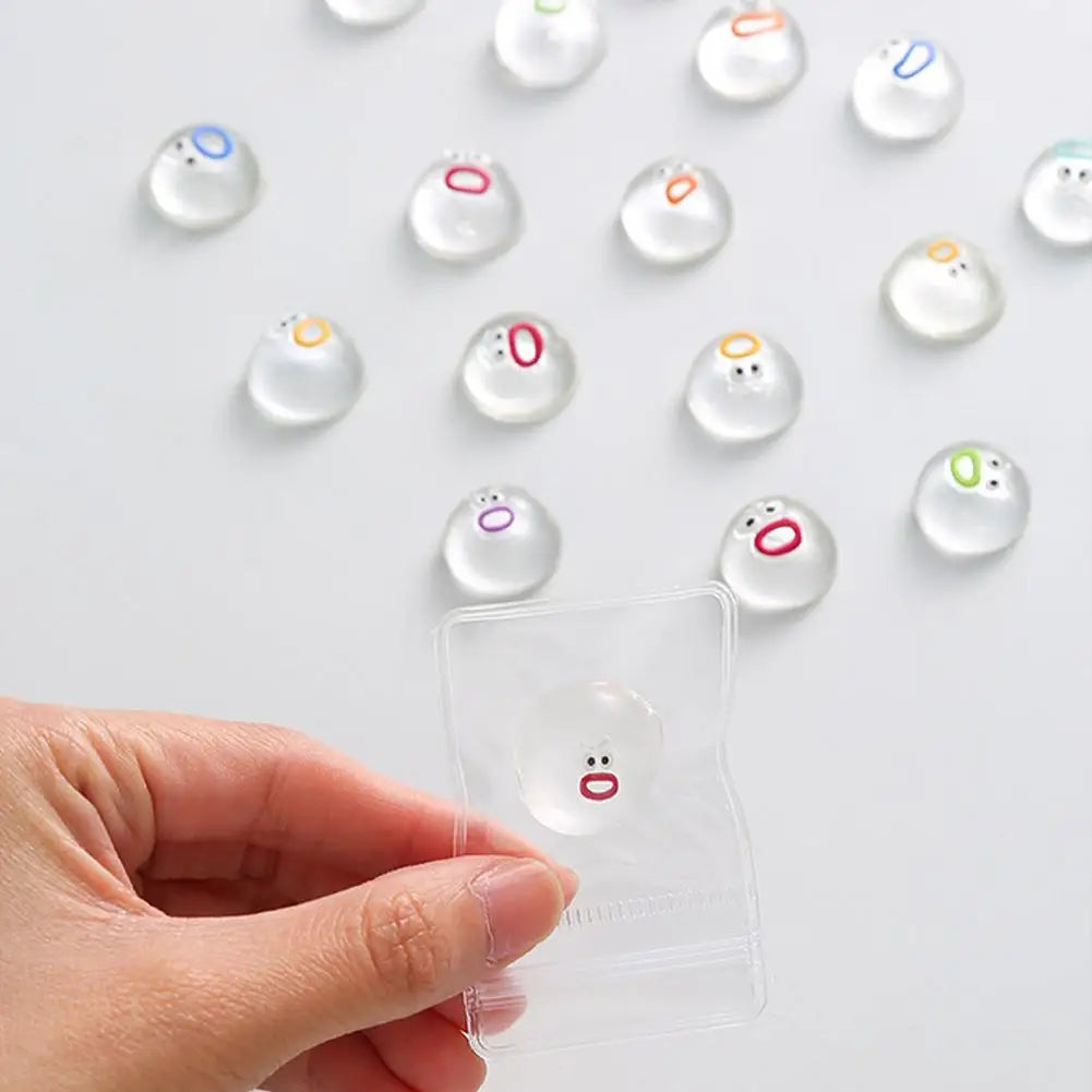 1-20pcs Mini Cute Transparent Fidget Small Silicone Emotion Fidget Poppers Sensory Fidget Toys Soft Funny Stress Relieving Toys