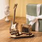Rolife Electric Guitar 3D Wooden Puzzle for Kids Adults Assembly Creative Toys Building Block Set for Christmas Gifts