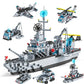 65CM Super Large Navy Warship Building Blocks Army Ship Model 6 in 1 Multi Shape Building Blocks Toy Set for Boys Toys