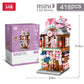 LOZ Mini Street View Series Japanese matcha shop Ramen Canteen Kimono shop Building house model Children's building blocks toys