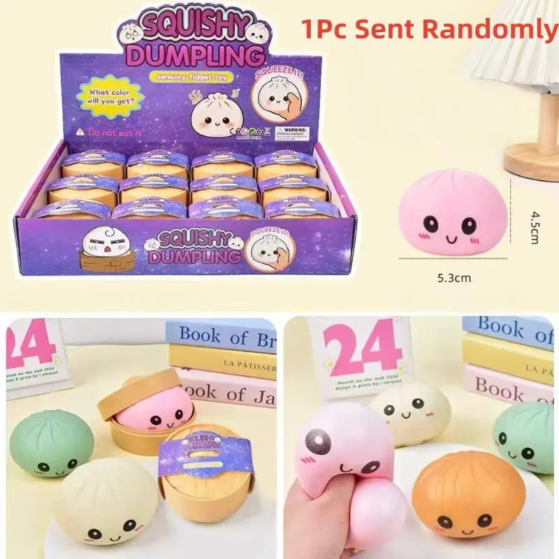 [DO]Steamed Stuff Bun Anti-Stress Dumpling Squishies Ball Fidgets Toy Soft Slowing Rebound Foam Ultra-Soft Decompression Toy[DO]
