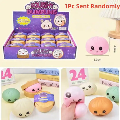 [DO]Steamed Stuff Bun Anti-Stress Dumpling Squishies Ball Fidgets Toy Soft Slowing Rebound Foam Ultra-Soft Decompression Toy[DO]