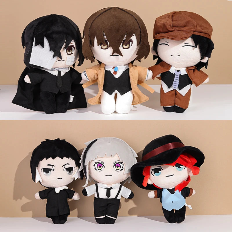 20cm Bungou Stray Dogs Plush Doll Dazai Osamu Nakahara Chuya Edogawa Rampo Gogol Dostoevsk Anime Cosplay Toy Pillow Kids Gift