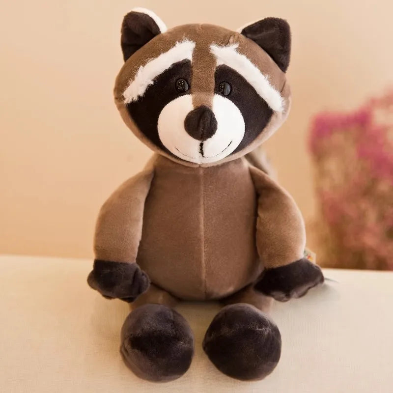 Kawaii Stuffed Plush Animals Soft Dolls Set - Jungle Lion Elephant Tiger Dog Fox Monkey Deer - Children's Gift Baby Kids Hobby