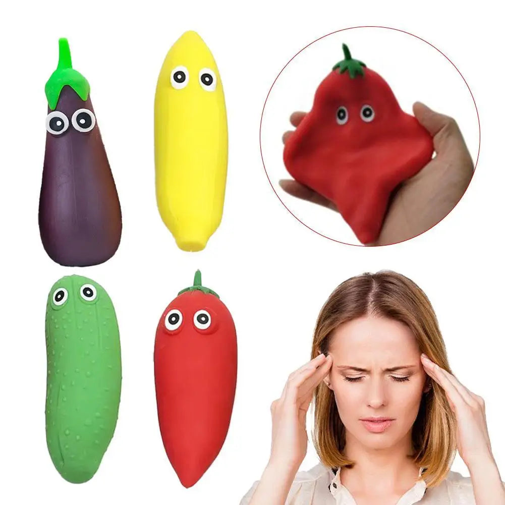 Vegetable Squeeze Toys Cute Simulation Food Squeezable Stress Relief Toys For Kids Children Adults Anti-Stress Toys