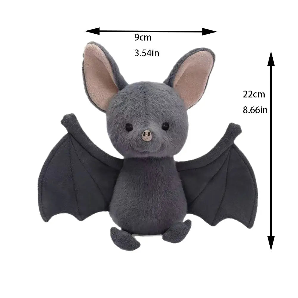 Kartoon 22cm Bat Plush Toy Soft Stuffed Cartoon Bat Plushies Grey Funny Design Bat Pig Doll Halloween Decoration