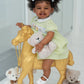 NPK 24inch Mila Dark Brown Skin Reborn Toddler Girl Doll Happy Baby Rooted Hair High Quality Collectible Art Doll