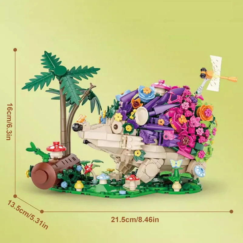 Creative Expert MOC Turtle Flower Potted Plant Building Block Sets Cute Flower Model Building Blocks Set Toys for Adult Kid Gift