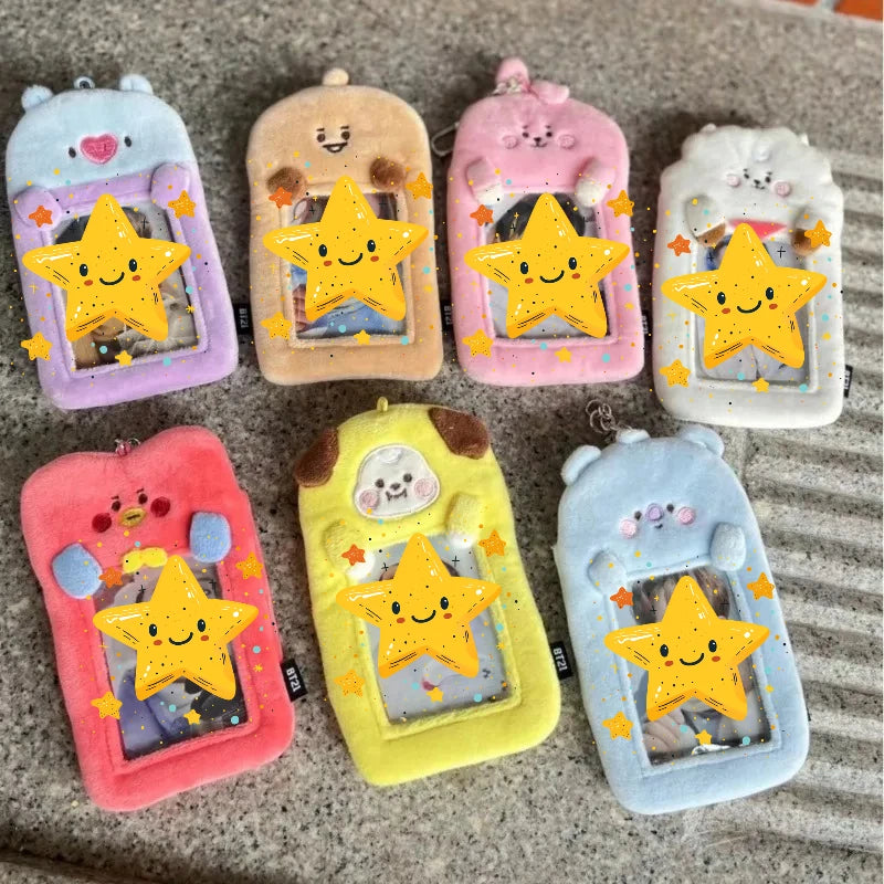 Kpop BT21 TATA COOKY CHIMMY KOYA MANG RJ SHOOKY Idol Peripherals Support Stick Lampshade Korean Star Idol Photo Card Holder