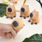 Mini Capybara Pinch Statue Stretchable Squeeze Fidget Capybara Figurines Soft Cartoon Animal Figure Home Decor Creative Gift