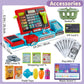 Shopping Cash Register Playset with Real Calculator, Pretend Play Store, Learning Toy, Christmas/Halloween/New Year Gift