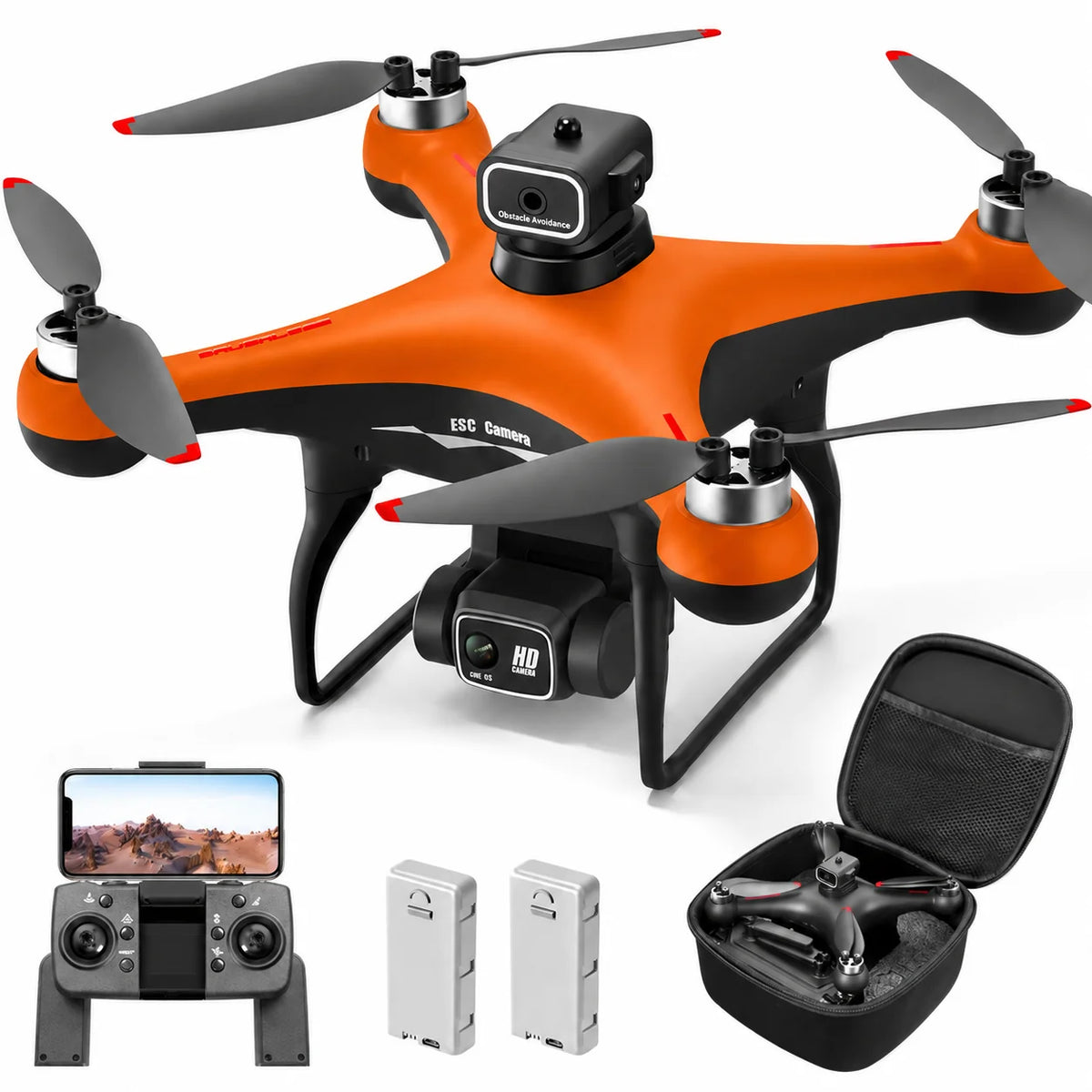 2026 Newest S116 MAX Brushless RC Drone with Dual Camera, WiFi FPV, Optical Flow Positioning, 360 Obstacle Avoidance, One Key Takeoff Landing, Altitude Hold, Foldable, Carry Bag Included, Long Flight Time, Gift for Adults
