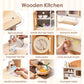 Robud Kids Wooden Play Kitchen All in One Corner Set Includes Oven Refrigerator Washer Perfect Birthday Gift for Little Chefs