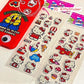 12Steets Kawaii Sanrio Hello Kitty Bubble Stickers Cute Three-Dimensional 3D Stickers Cartoon Kids Toys Gift DIY Decals