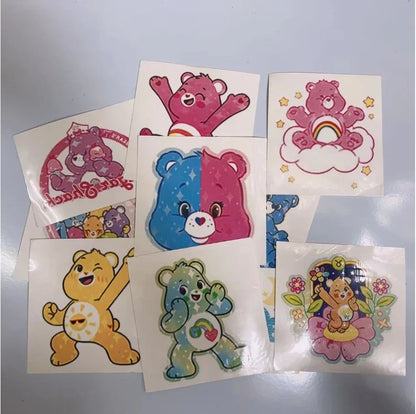 Kawaii 10Pcs Large Size Cartoon Animation Care Bears Children's Durable Waterproof Tattoo Stickers