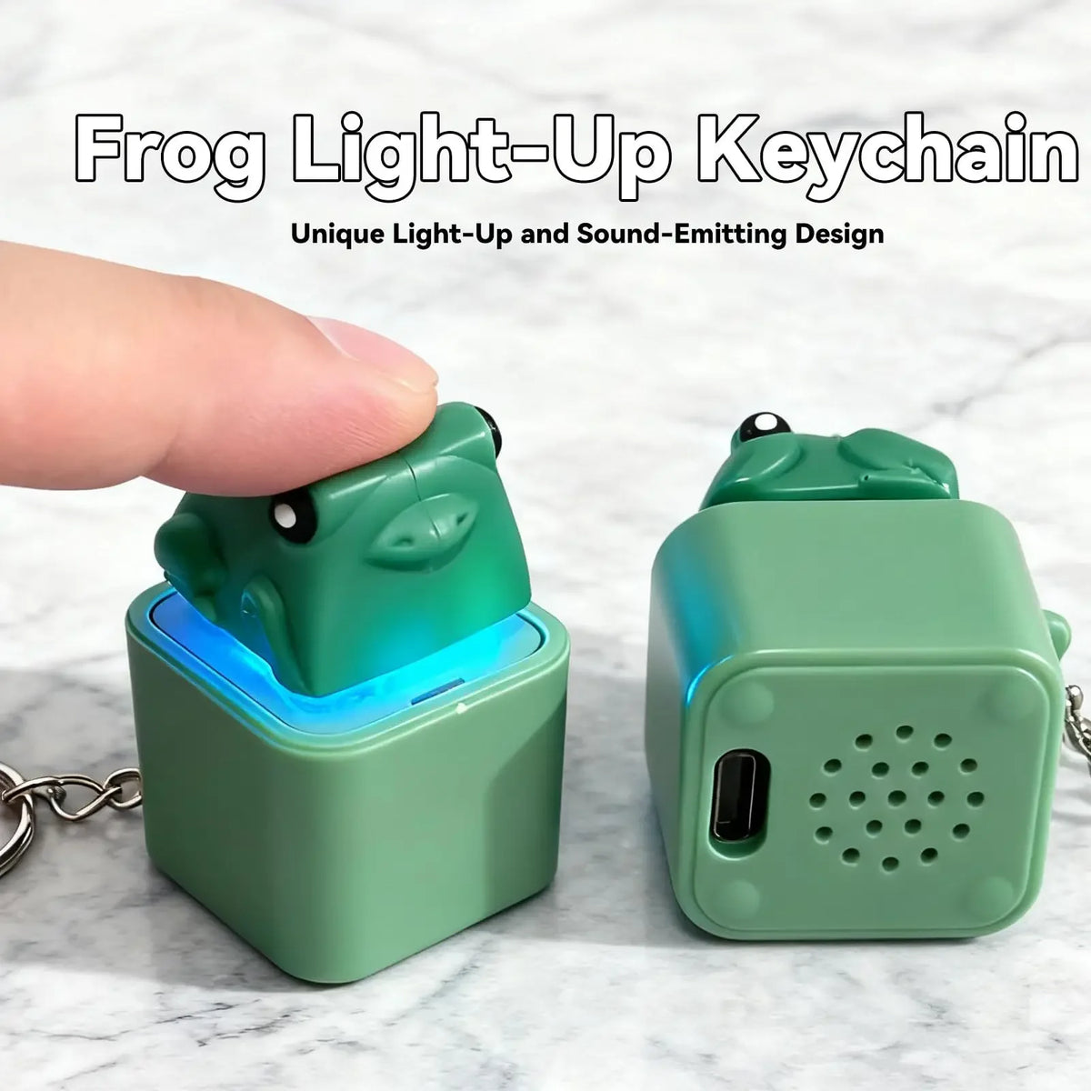 ！！Frog Croaking Fidget Toy Frog Croaking Keychain With Sound LED lights  Stuff Fun Gift for Kids Boys Girls