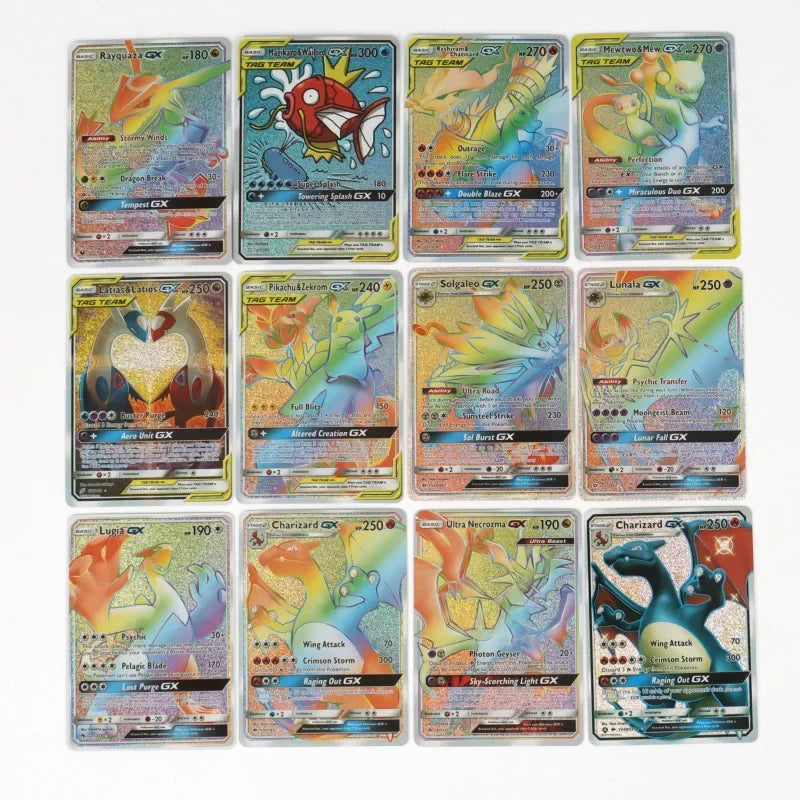 60/100Pcs English Pokemon Cards Shining MEGA GX Vmax TAG EX Vstar V Collection Cards Toys Children Gift