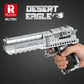 Reobrix Desert Eagle Building Block Set - Realistic Pistol Model with Detachable Magazine & Firing Function, DIY Toy Gift