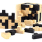 3D Cube Puzzle Luban Interlocking Creative Educational Wooden Toy Brain IQ Mind Early Learning Game Gift For Children Letter 54T