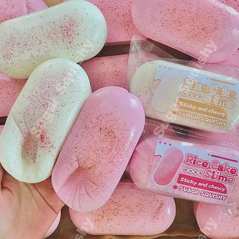 Squishy Cheese Cake Bread Squeeze Toy Soft Stress Relief Toys Slow Rising Sensory Fidget Toy for Anxiety ADHD Adults Squeeze Toy