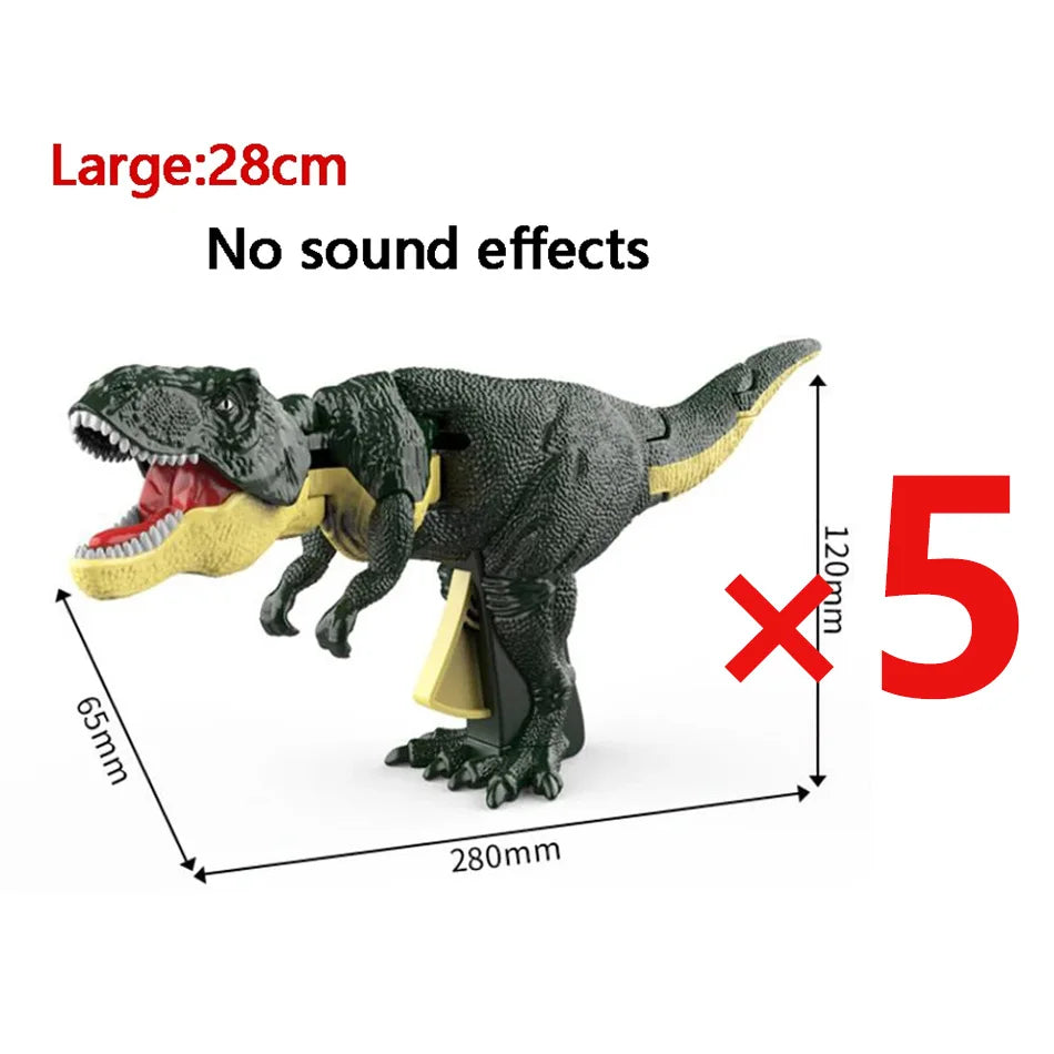 Press Bite Roaring Dinosaur Toy, Electronic T-Rex with Shaking Head & Sound Effects, Interactive Tyrannosaurus Rex Gift for Kids