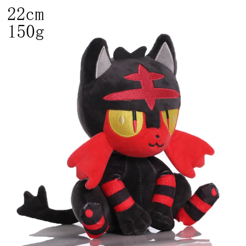 Adorably Litten Plush Toy Anime Pokemon Stuffed Doll Kawaii Cartoon Toys Hobbies Room Docor Xmas Gifts Birthday Present For Kids