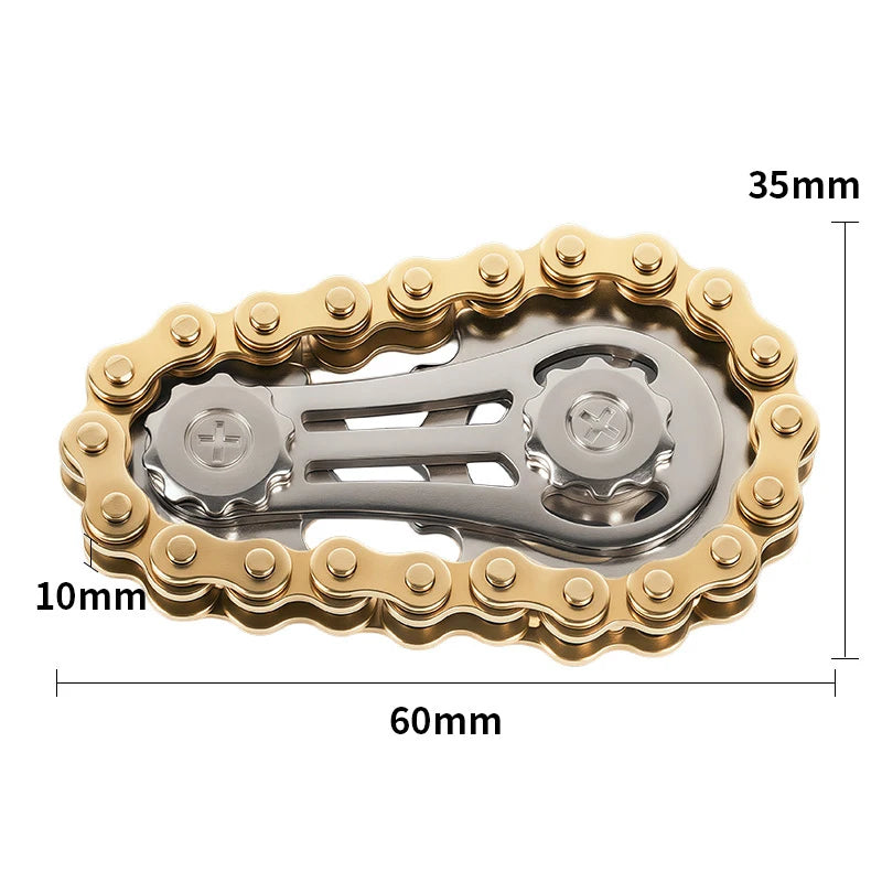 Metal Sprockets Flywheel Fingertip Gyro Fidget Spinner Antistress Anxiety Bike Chains EDC Spinner Fidget Toys for Birthday Gifts