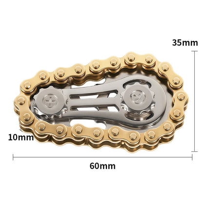 Metal Sprockets Flywheel Fingertip Gyro Fidget Spinner Antistress Anxiety Bike Chains EDC Spinner Fidget Toys for Birthday Gifts