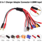 RC Charger Adapter Connector 8 In 1 Charger 4.0mm Banana XT60 TRX Tamiya Lipo for RC Car Drone Imax B6 B6AC Battery Cable