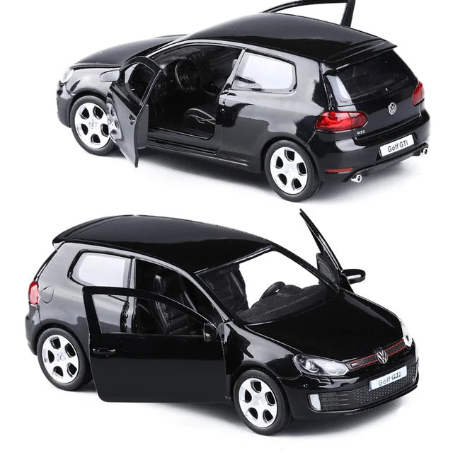 1:36 Scale VW Golf 6 Alloy Diecast Cars Model Toy High Simulation Metal Body Doors Opened Pull Back Vehicles For Childrens Gifts