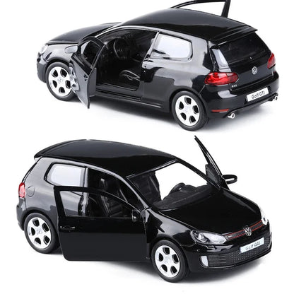 1:36 Scale VW Golf 6 Alloy Diecast Cars Model Toy High Simulation Metal Body Doors Opened Pull Back Vehicles For Childrens Gifts