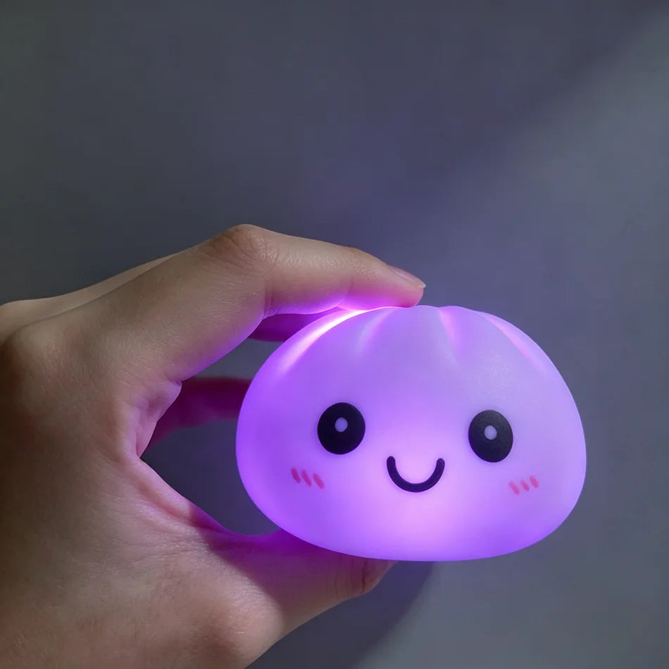 2026 Aesthetic LED Glowing Dumpling: Bubble Spitting Squeeze Toy, Realistic Food Decor & Sensory Gel Stress Ball for Adults/Kids