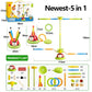 Musical Jump Sports Toys Toss Ring Game Toy and Rocket Launcher for Kids Ladybug Multifunction Outdoor Machine Gifts