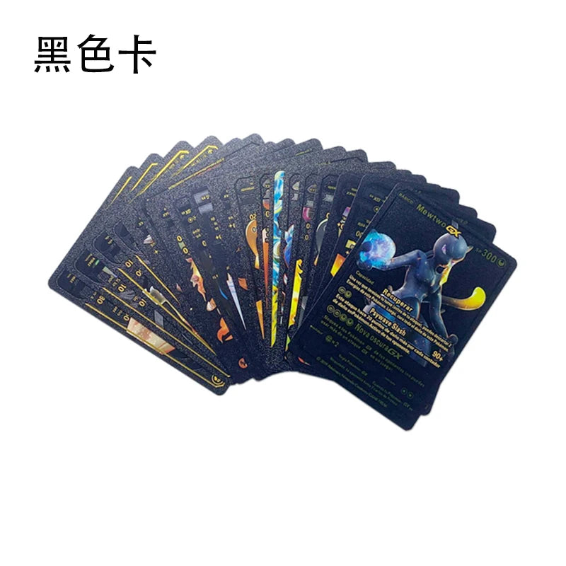 81-15Pcs Pokemon Cards Gold Silver Vmax GX Card Collection Battle Trainer Card Spanish English French Child Toys Christmas Gifts