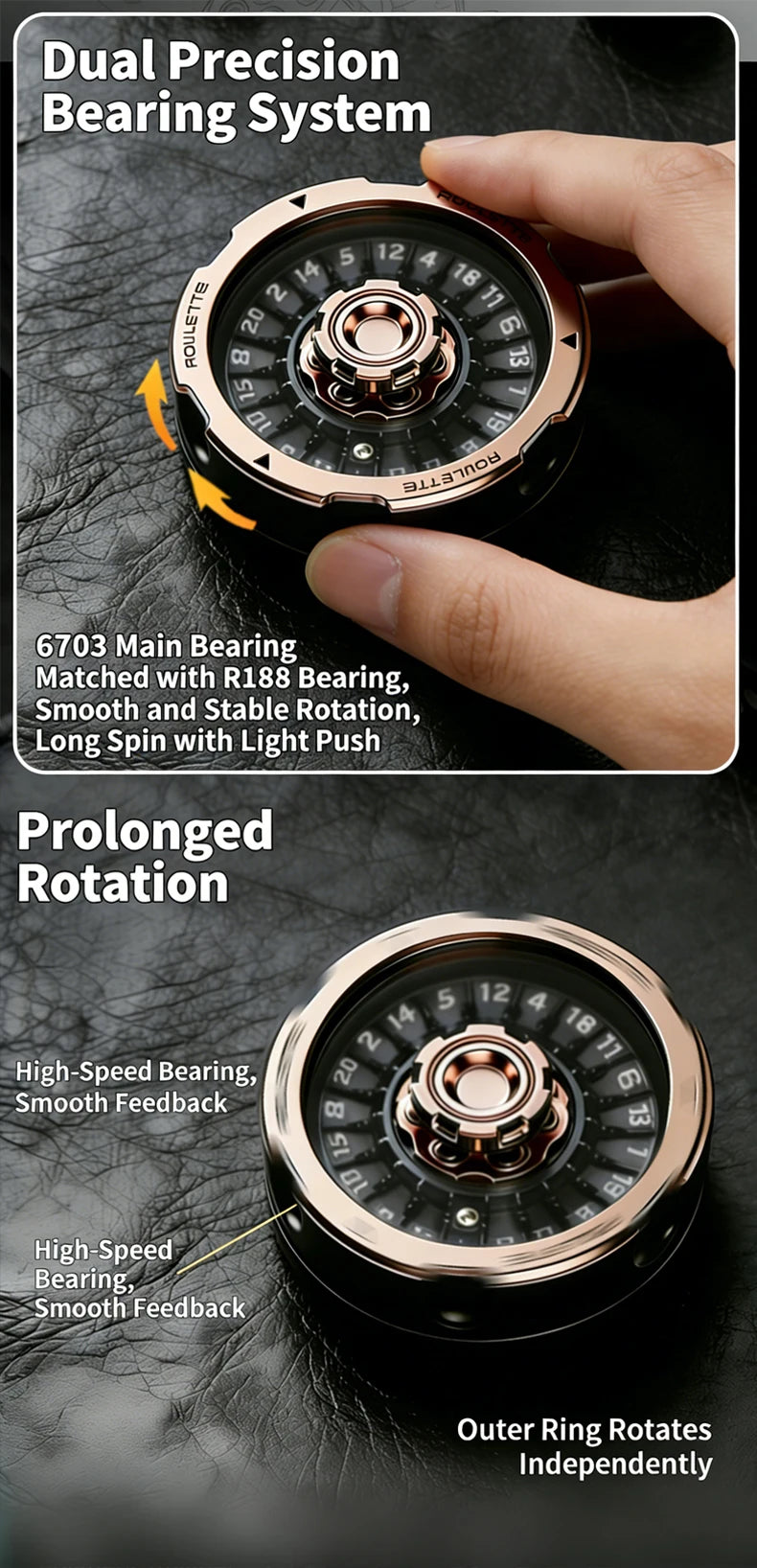 0 Sided D20 Lucky Rotating Wheel Fidget Toy Anti Stress Anxiety Relief EDC Hand Spinner Desk Gadget DND RPG Table Game Gift