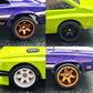 1/64 Wheels with Fixed Black Rubber Tires Six Spoke for Toy Model Diecast Cars Refitting Parts for MINIGT (5 Sets for 5 Cars)