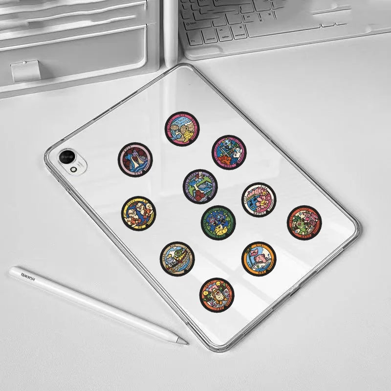 108Pcs Pocket Monster Patches Stickers Waterproof Cartoon Graffiti Decals for Phone Laptop Guitar Luggage Anime Fans Gift