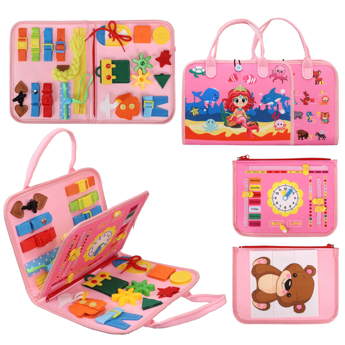 Busy Board Montessori Toys for Toddler Boy Birthday Gifts, Busy Book Sensory Toys for Toddlers Learning Educational