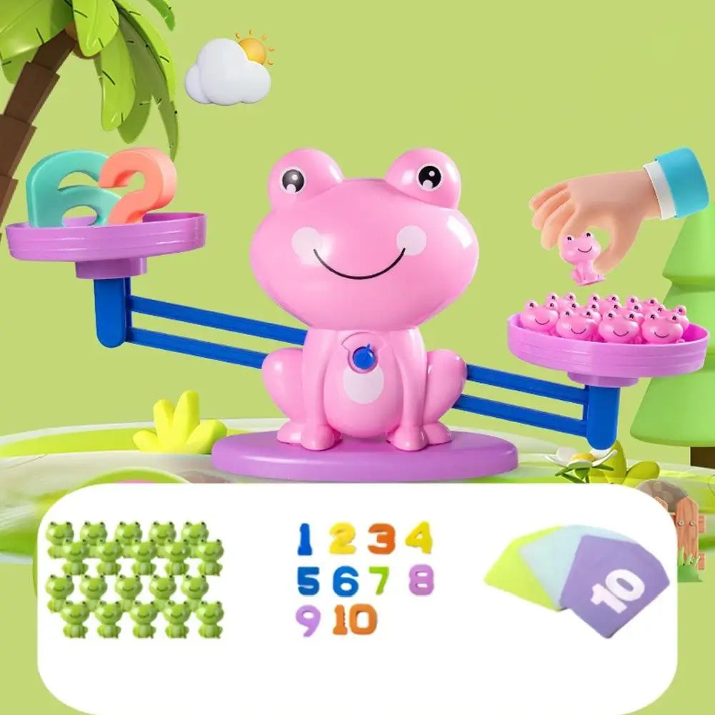 Frog Scale Math Balance Toy Stem Learning For Toddlers 3-5, Educational Counting Game With Numbers Cognitive Development Kit