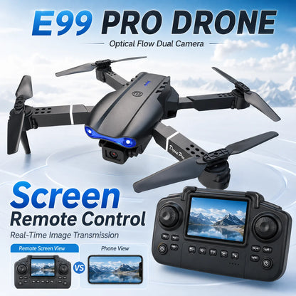 Foldable RC Drone 4K HD Dual Camera 90° Adjustable 120° Wide Angle 50X Zoom Altitude Hold 2.4G 100M Remote FPV Quadcopter