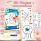 Reusable Magic Practice - 4-Book Set for Pen Control, Letters & Numbers | 128 Pages Handwriting Workbook for Kids Ages 3-8 | Homeschool & Classroom Supplies