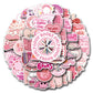 60Pcs/Set New Pink Bookish Reading Stickers Kids DIY Laptop Phone Case Water Cup Diary Graffiti Stickers Toys Gift